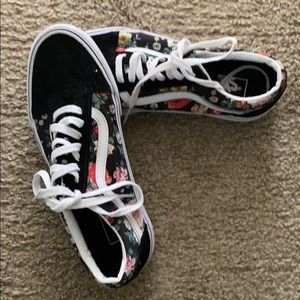 Vans old skool floral pattern